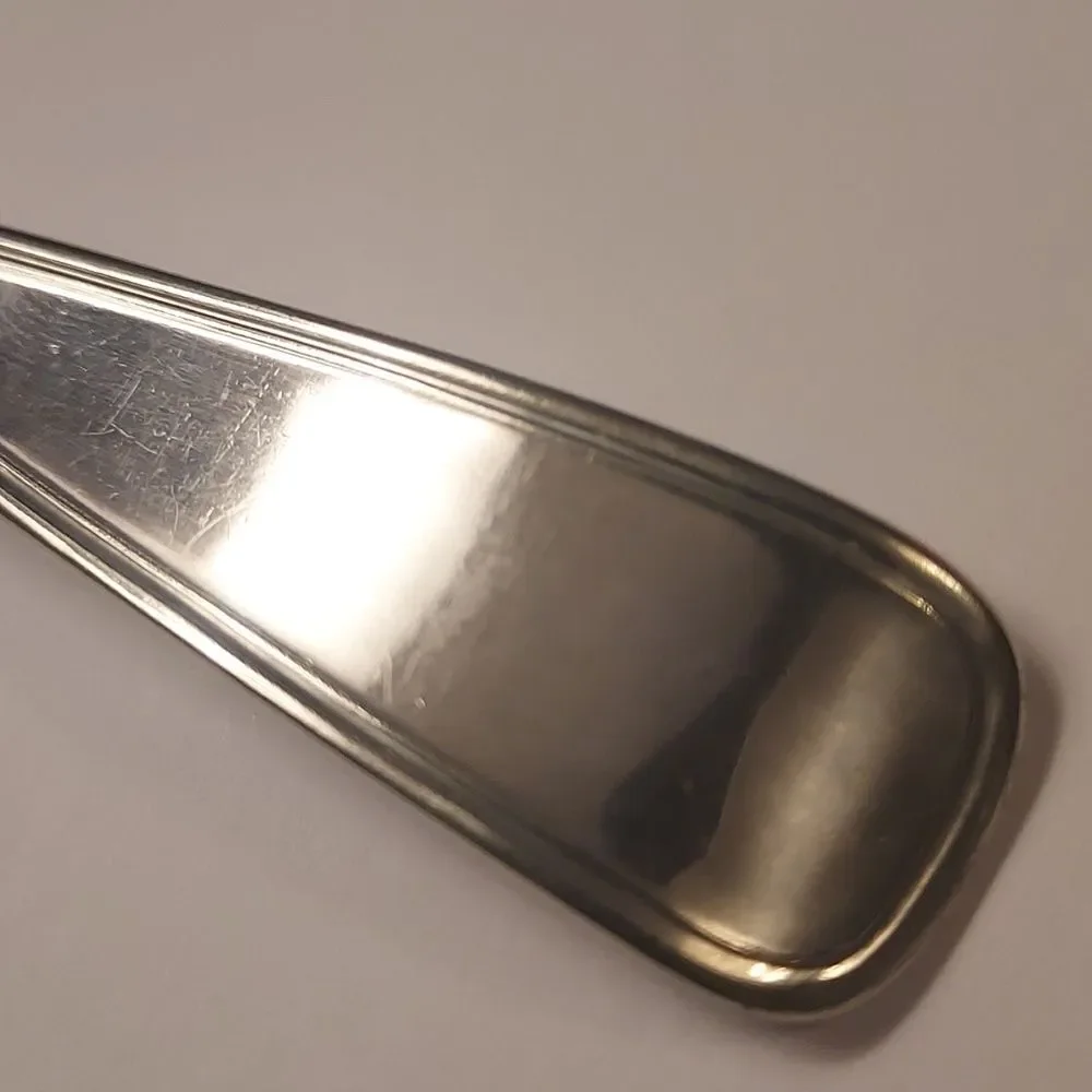 Rogers and Hamilton Antique Silver plate Sugar Spoon Scalloped Edge 6 inch